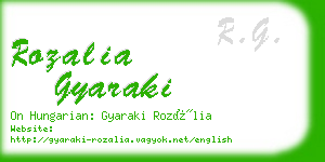 rozalia gyaraki business card